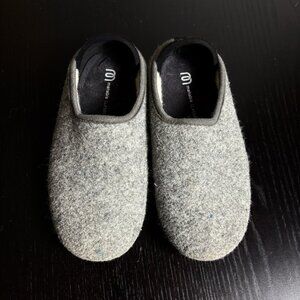 MAHABIS Classic Gray Wool Kids Slippers Size 33 (US 2) Gender Neutral